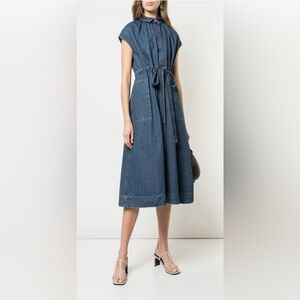 Elegant Blue Denim A-Line Skirt